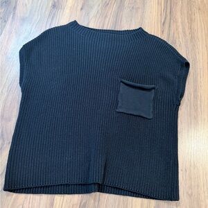 Zenana Cap sleeve Sweater with Pocket